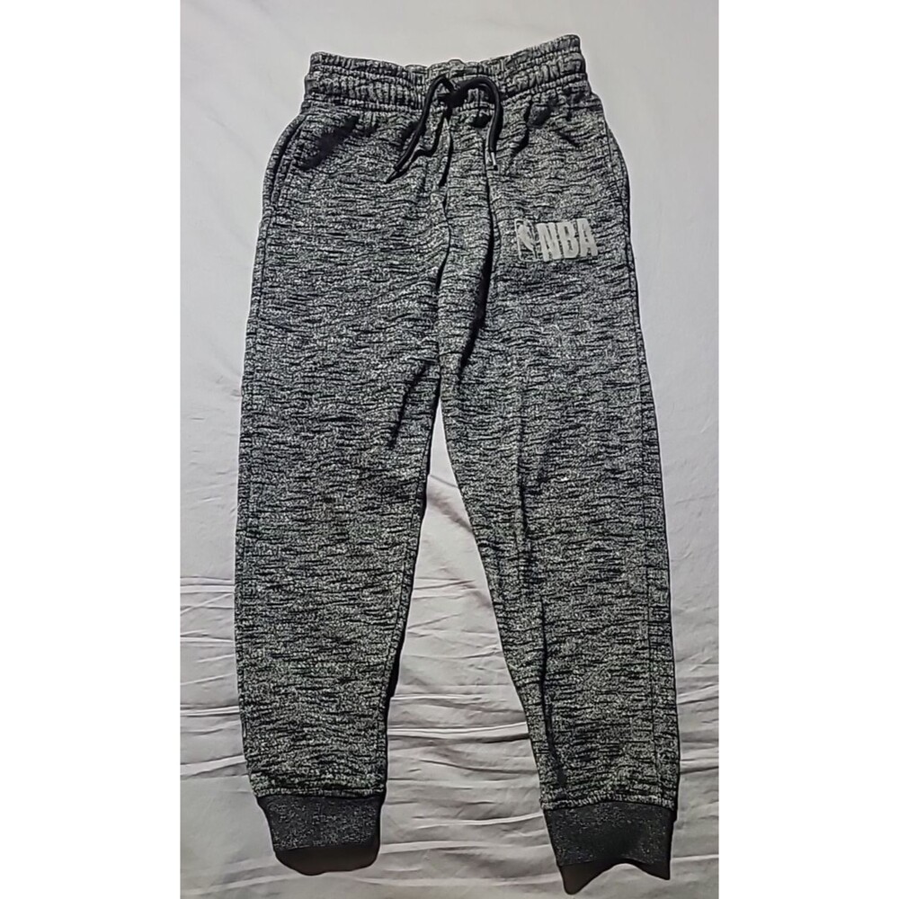 NBA SWEAT PANTS / BOYS / Small (8) / Gray Fleck / Pocket’s NBA Logo